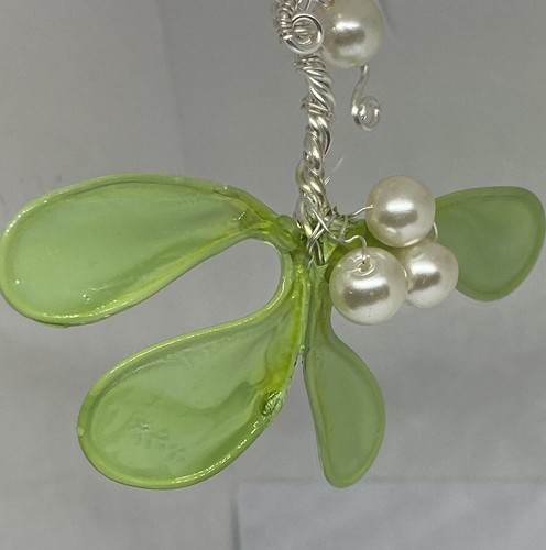 Lime green white christmas - , green/white