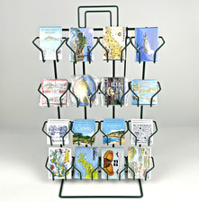 Counter Top Wire Display Stand, 16 Pockets For Gift Cards/Tags, Magnets & Cards