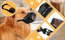 2pcs Dog Muzzle Small & Large Breathable Mesh Durable Nylon Longer Nosed Dogs