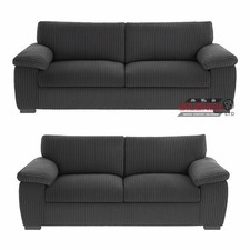 New Amalfi Dino Jumbo Cord 3 & 2 Seater Formal Back Sofa Armchair Swivel Chair