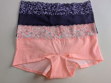 Ex catalogue Knickers Size 8, Pack Of 2. Lace Top. 1 Purple, 1 Peach. 