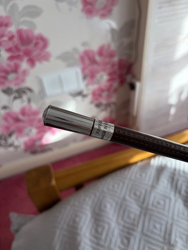 Brown leather show cane - ,