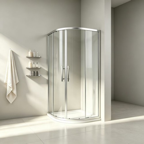 Offset quadrant shower - quadrant,