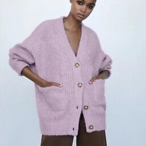 Zara oversized cardigan jacket - oversized,