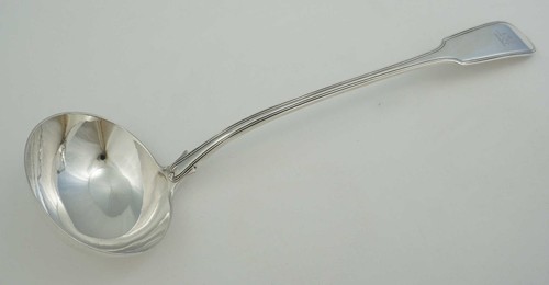 Large heavy silver fiddle - large, &