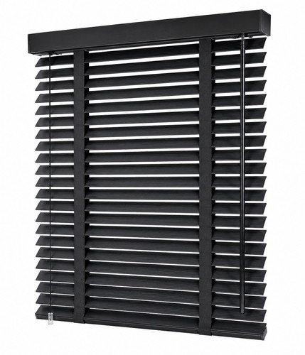 Faux wood venetian blinds - wood,