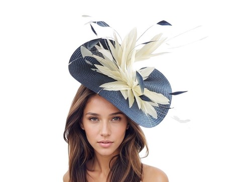 Navy blue ivory cream - navy,