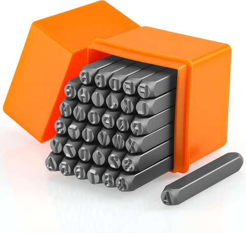 Pcs 4mm metal letter stamps - 36,