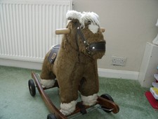 TOP QUALITY MAMAS & PAPAS ROCKER HORSE/ RIDE ALONG PONY WITH HAND GRIPS V SAFE!