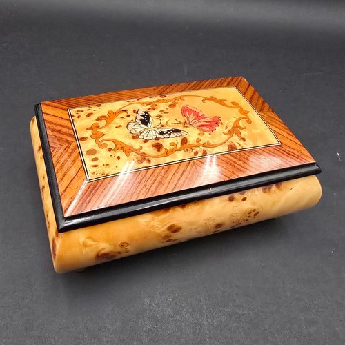 Porter music box burl wood - box,