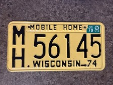 1974 1979 wisconsin license - wisconsin,