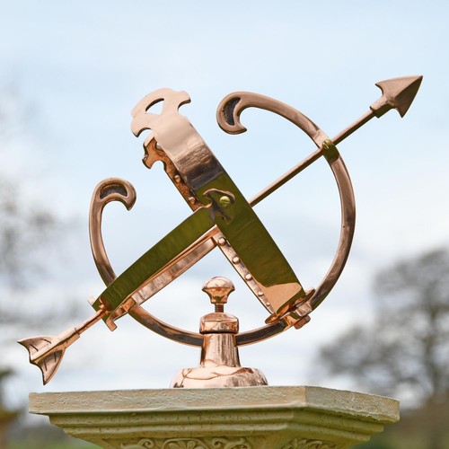 Solid copper armillary - copper, in
