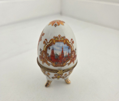 Russian ceramic egg - ceramic,