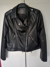 Pleather  Black Biker Jacket