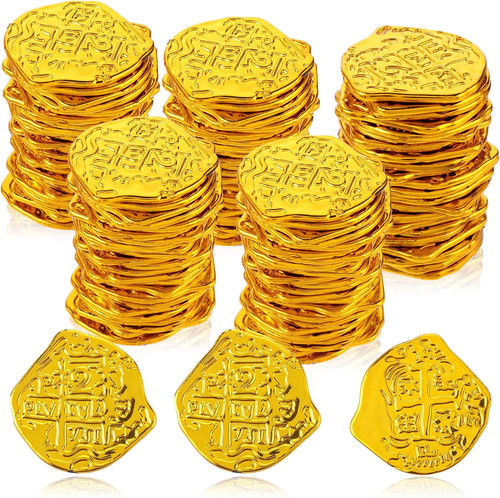 100 pcs gold coins - gold,