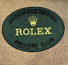 GOODWOOD REVIVAL ROLEX DRIVERS CLUB FABRIC PATCH / BADGE FOR RACING OVERALLS
