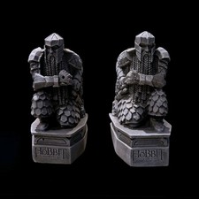 2pcs Hobbit The Lonely Mountain EREBOR Lord of The Rings Bookends Statue