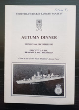 Autographed menu HMS Sheffield