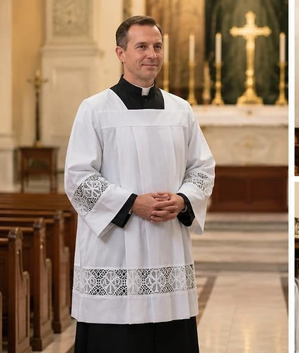 Catholic clergy surplice with - clergy,