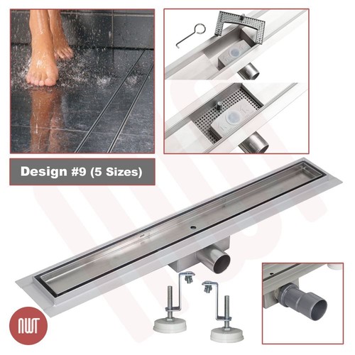 Linear stainless steel shower - steel,
