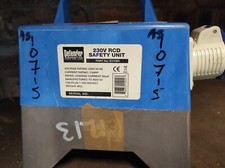 Defender E11090 230v In Line RCD 13A plug 16A coupler socket site safety unit