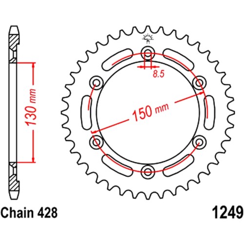 Sprockets 51z 428 - sprockets, jt