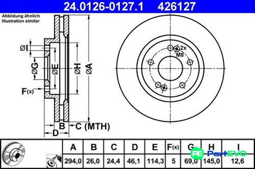 Ate brake disc 24012601271 - x,