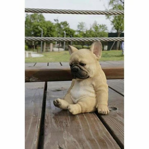 French bulldog statue dog - french,
