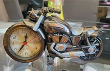 Vintage motorcycle Motorbike Clock alarm clock in ABS quartz mechanism Rare 