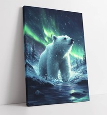 POLAR BEAR NORTHERN LIGHTS
