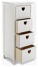 Edie 4 Drawer Storage Unit - White | Modern Bedroom Cabinet Organizer Cupboard