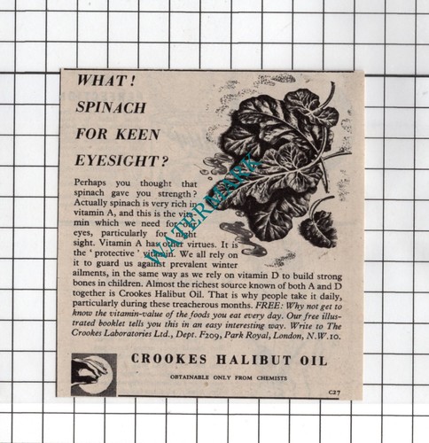 Crookes halibut oil - oil, advert