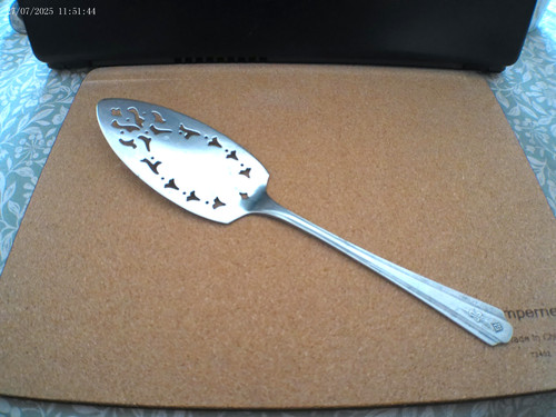 Antique silver plate cake - plate,