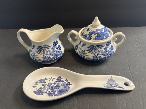 Vintage blue willow creamer - vintage,