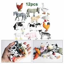 12Pcs Mini Farm Animal Toys