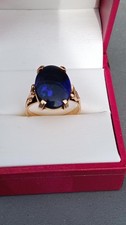 9ct Gold Ring With Black Opal From Lightning Ridge Australia