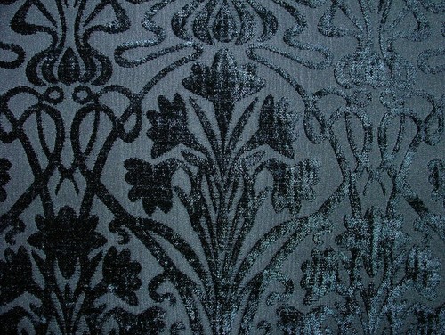 Art nouveau indigo blue - blue, thick