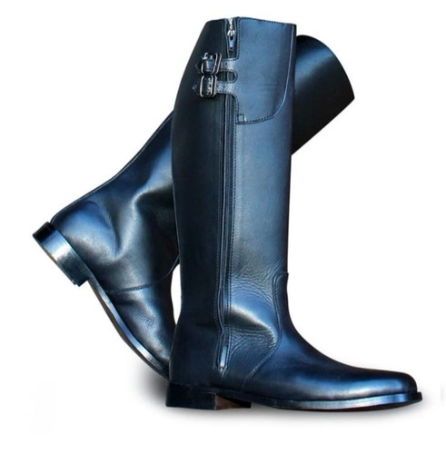 Handmade tall black leather - tall,
