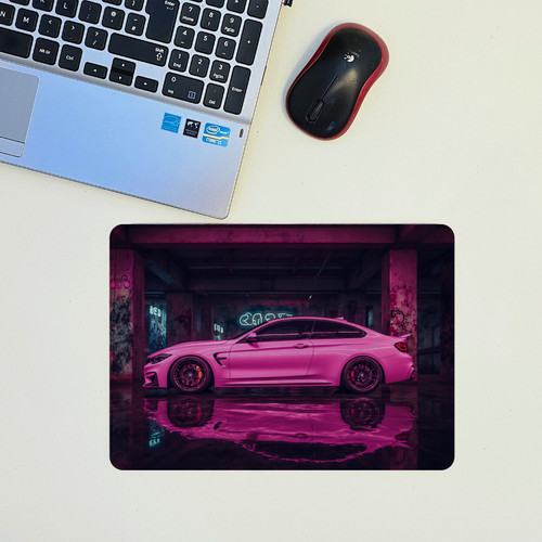 Bmw pink car mouse - pink, mat