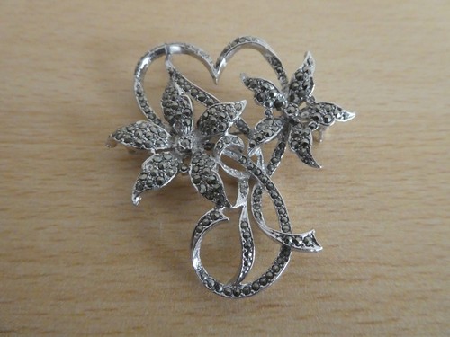 Vintage marcasite flower - vintage,