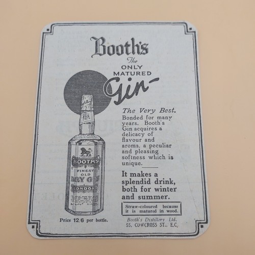 1922 booths matured - 1922, gin.