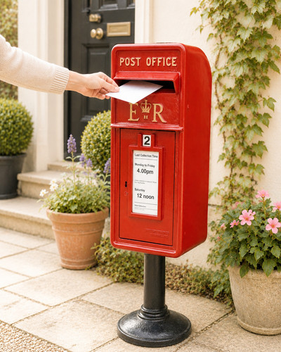 Post box cast iron wall - iron,