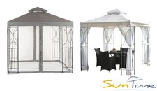 Gazebo Garden Metal 2.5m Grey