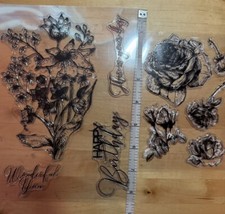 Floral clear stamps - floral,