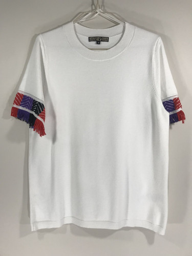 Biba white fine knit - fine, short