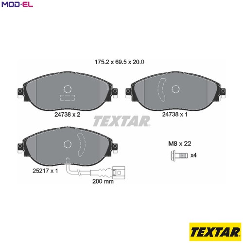 Brake pad set disc - pad,