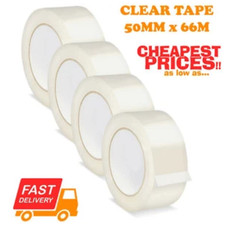CLEAR STRONG PARCEL PACKING TAPE CARTON SEALING 48MM X 66M SELLOTAPE PACKAGING