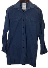 Mens Working Dress Shirt RAF Blue Collar 32/34 Used Acceptable Condition