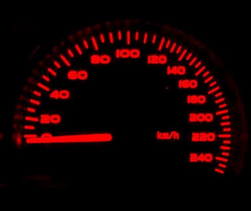 Red led dash speedo - led, light