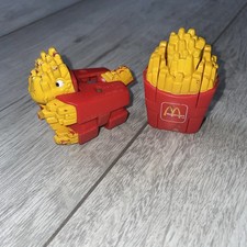 2 Vintage McDonalds Happy Meal Toy Ceratop Fries Transformer 1990 Changeable #9